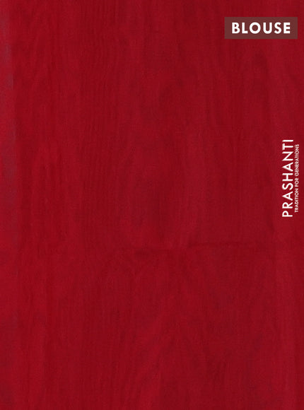 Kora silk cotton saree dual shade of blue and red with thread woven buttas and small thread woven border