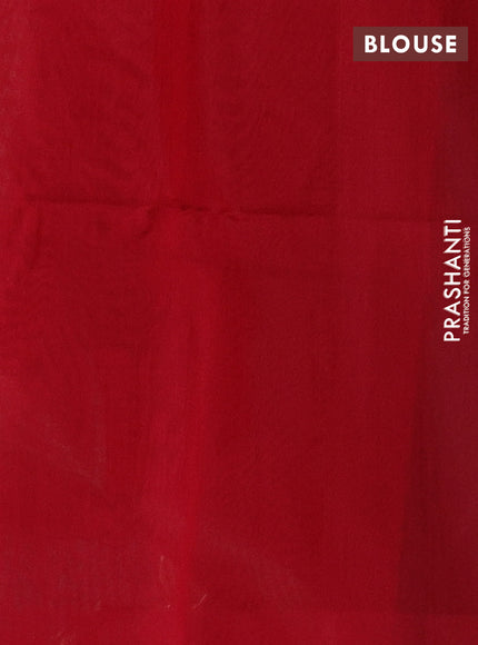 Kora silk cotton saree grey and maroon with thread woven buttas and retta[pet thread woven border
