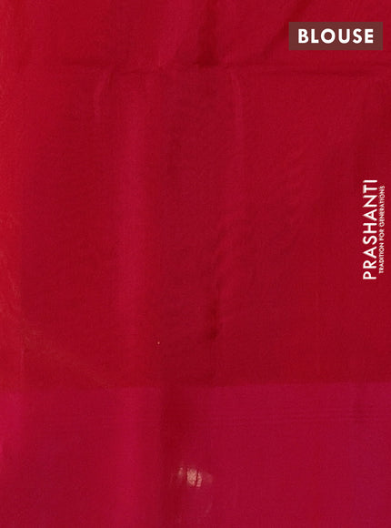 Kora silk cotton saree dark mustard and pink with thread woven buttas and retta[pet thread woven border