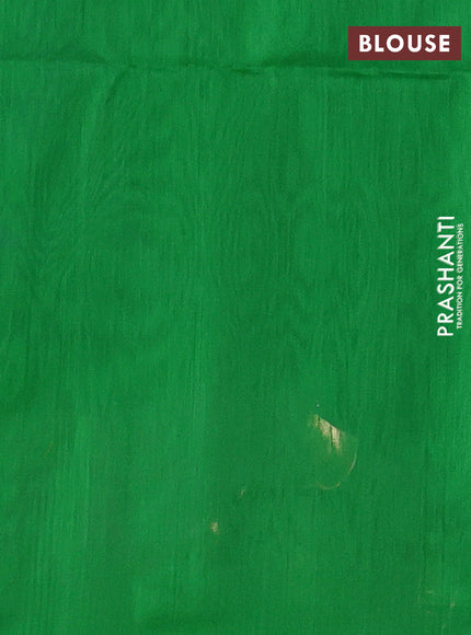 Kora silk cotton saree violet and green with allover thread woven buttas and simple border