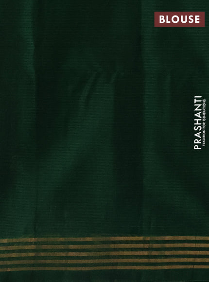 Kora silk cotton saree wine shade and green with allover silver & zari woven buttas and zari woven border