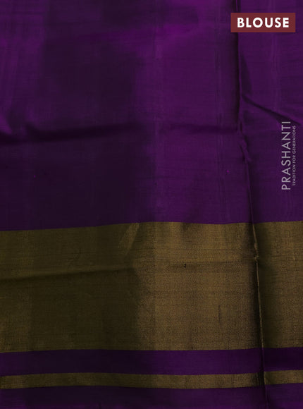 Rajkot patola silk saree purple with allover ikat weaves and ikat woven zari border