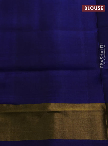 Rajkot patola silk saree blue with allover ikat weaves and zari woven border