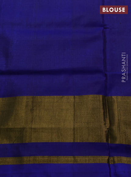Rajkot patola silk saree blue with allover patola weaves and zari woven border