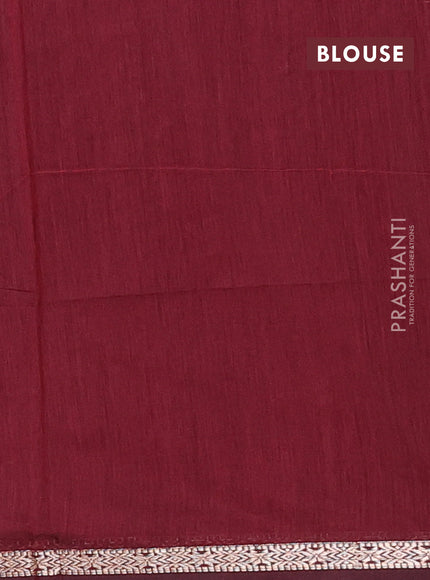 Semi maheswari cotton saree bottle green and magenta pink with allover zari woven buttas and small zari woven border