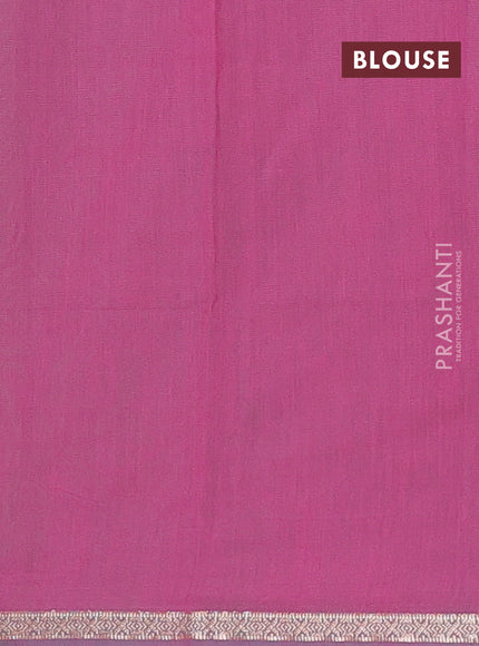Semi maheswari cotton saree light green and pink with allover copper zari woven & buttas and small copper zari woven border