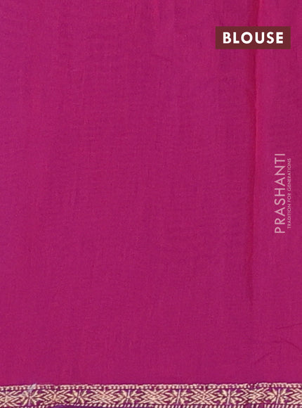 Semi maheswari cotton saree violet and magenta pink with allover zari woven & buttas and small zari woven border