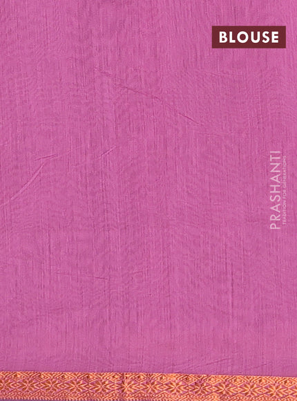 Semi maheswari cotton saree deep wine shade and pink with allover zari woven & buttas and small zari woven border