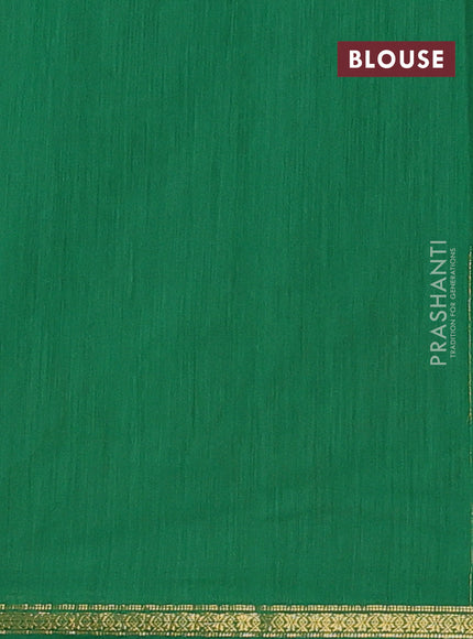 Semi maheswari cotton saree rust shade and green with allover zari weaves & buttas and small zari woven border