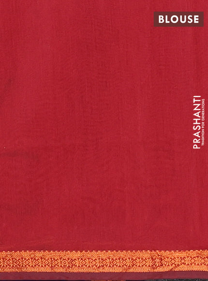 Semi maheswari cotton saree violet and deep maroon with allover copper zari woven buttas and small copper zari woven border