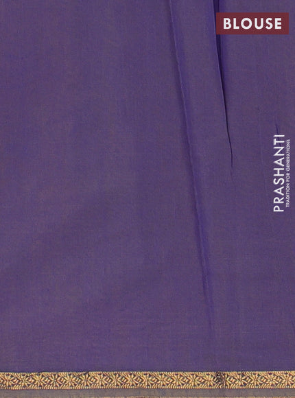 Semi maheswari cotton saree pink and blue with allover zari woven buttas and small zari woven border