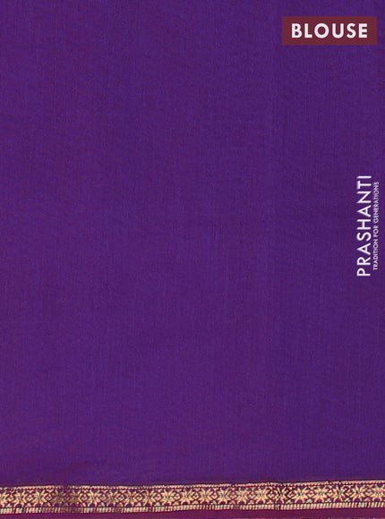 Semi maheswari cotton saree red and purple with allover zari woven buttas and small zari woven border
