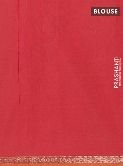 Semi maheswari cotton saree blue and pink with allover zari woven buttas and small zari woven border