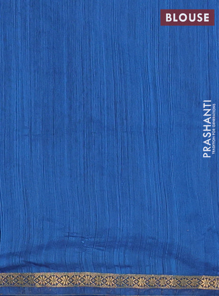 Semi maheswari cotton saree bottle green and blue with allover zari woven buttas and small zari woven border