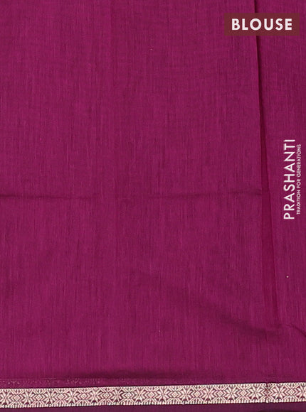 Semi maheswari cotton saree dark mustard and magenta pink with allover zari woven buttas and small zari woven border