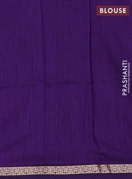 Semi maheswari cotton saree magenta pink and violet with allover zari woven buttas and small zari woven border
