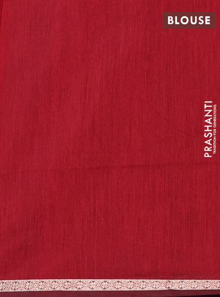 Semi maheswari cotton saree navy blue and deep maroon with allover zari woven buttas and small zari woven border