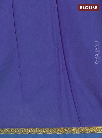 Semi maheswari cotton saree green and dual shade of violet with zari woven buttas and zari woven border