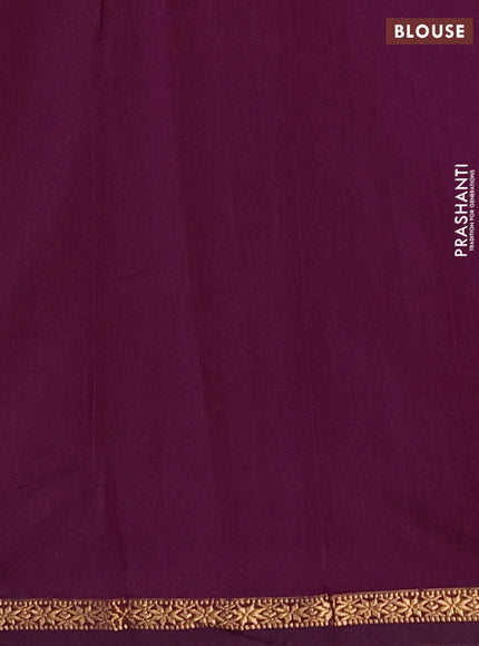 Semi maheswari cotton saree rustic orange and deep purple with zari woven buttas and zari woven border