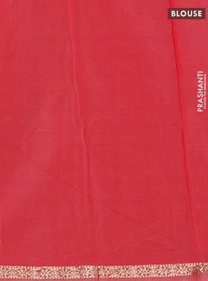 Semi maheswari cotton saree greyish brown and maroon with zari woven buttas and zari woven border