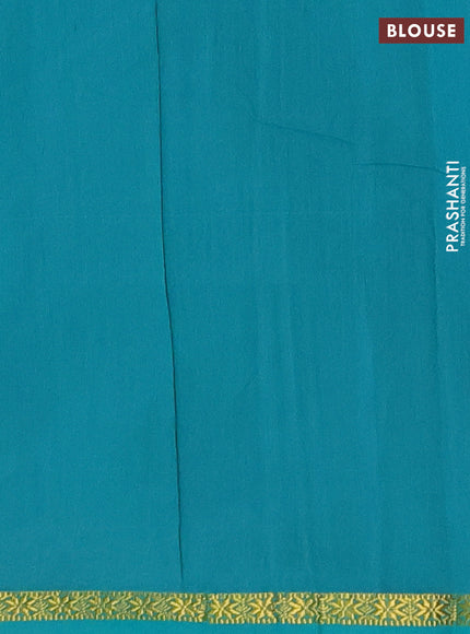 Semi maheswari cotton saree dual shade of mild lavender and teal green with zari woven buttas and zari woven border