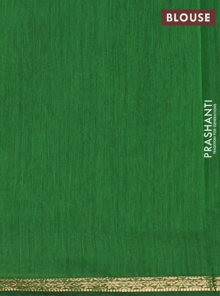 Semi maheswari cotton saree deep wine shade and green with allover zari woven buttas and small zari woven border