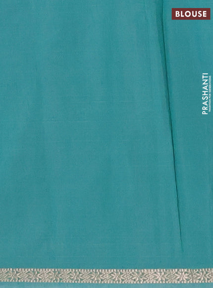 Semi maheswari cotton saree lavender and teal green with allover zari woven buttas and small zari woven border