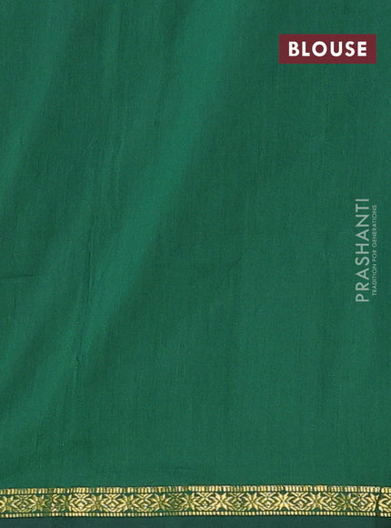 Semi maheswari cotton saree pink and green with allover zari woven buttas and small zari woven border