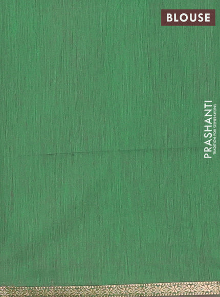 Semi maheswari cotton saree candy pink and green with zari woven buttas and small zari woven border
