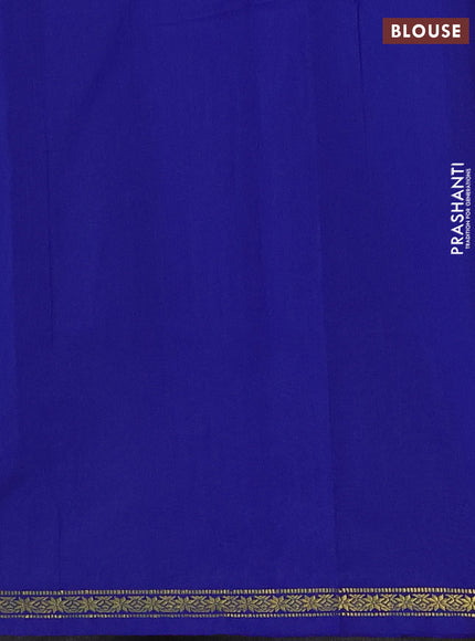 Semi maheswari cotton saree lavender and blue with zari woven buttas and small zari woven border