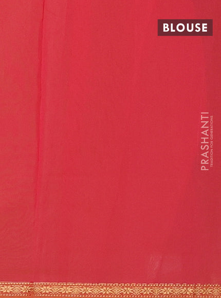 Semi maheswari cotton saree fluorescent green and pink with zari woven buttas and small zari woven border
