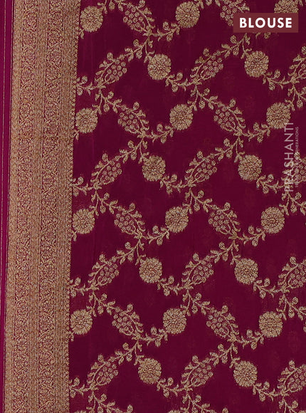 Banarasi semi crepe saree purple with woven buttas and woven border