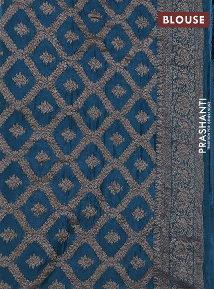 Banarasi semi crepe saree pastel blue with woven buttas and woven border
