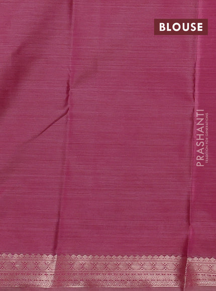 Bangalori silk saree pink shade with allover ikat weaves and zari woven border