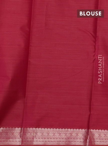 Bangalori silk saree pink with allover ikat weaves and zari woven border
