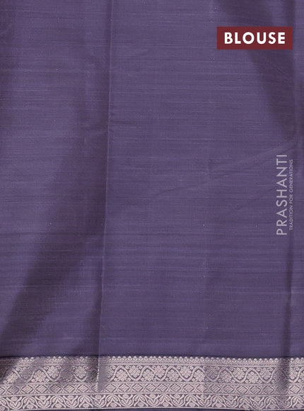 Bangalori silk saree pastel lavender with allover ikat weaves and zari woven border
