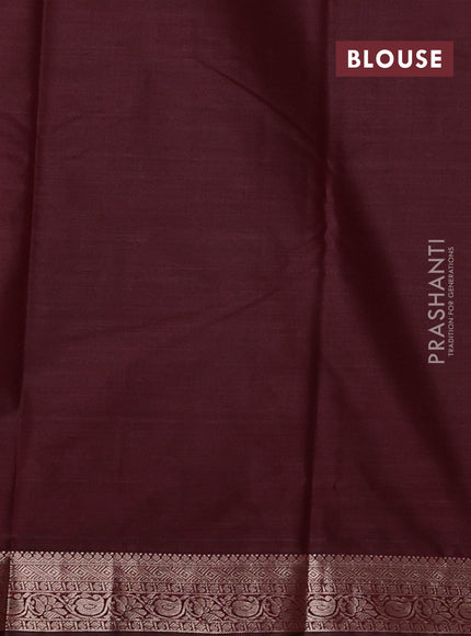 Bangalori silk saree maroon with allover ikat weaves and zari woven border