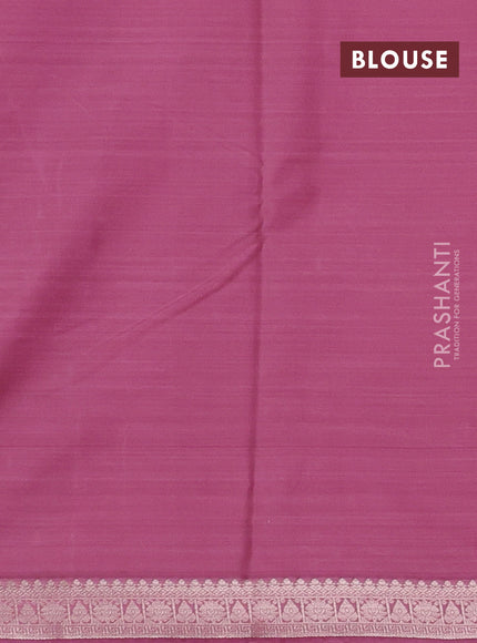 Bangalori silk saree light pink with allover ikat weaves and zari woven border