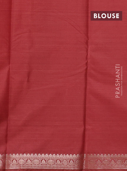 Bangalori silk saree peach shade with allover ikat weaves and zari woven border