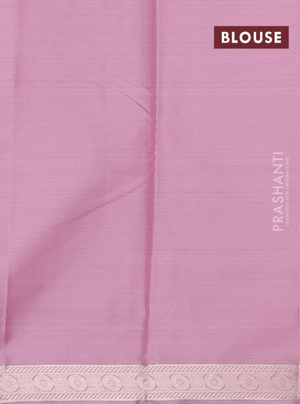 Bangalori silk saree light pink with allover ikat weaves and zari woven border