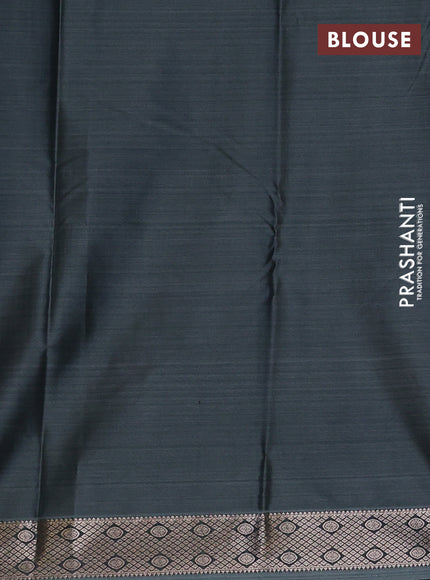Bangalori silk saree grey with allover ikat weaves and zari woven border