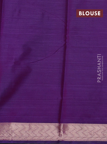 Bangalori silk saree purple with allover ikat weaves and zari woven border