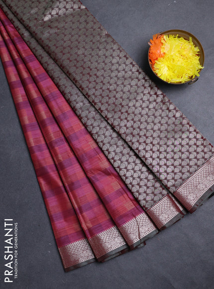 Bangalori silk saree pink shade and green shade with allover ikat weaves and zari woven border