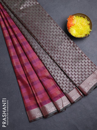 Bangalori silk saree pink shade and green shade with allover ikat weaves and zari woven border