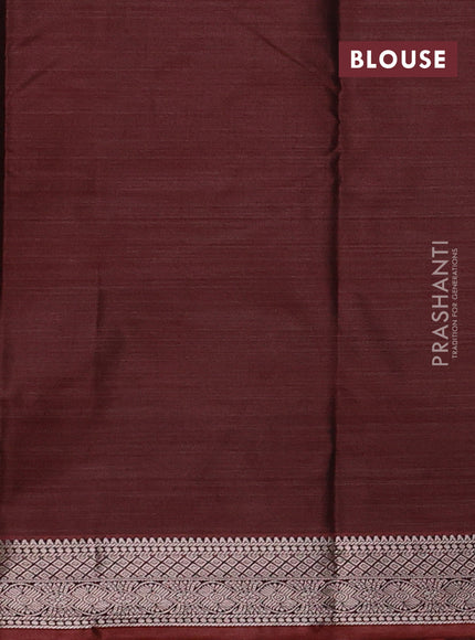 Bangalori silk saree blue shade and rust shade with allover ikat weaves and zari woven border