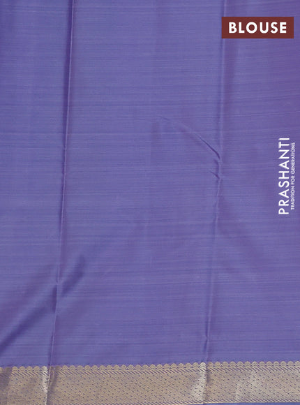 Bangalori silk saree blue shade with allover ikat weaves and zari woven border
