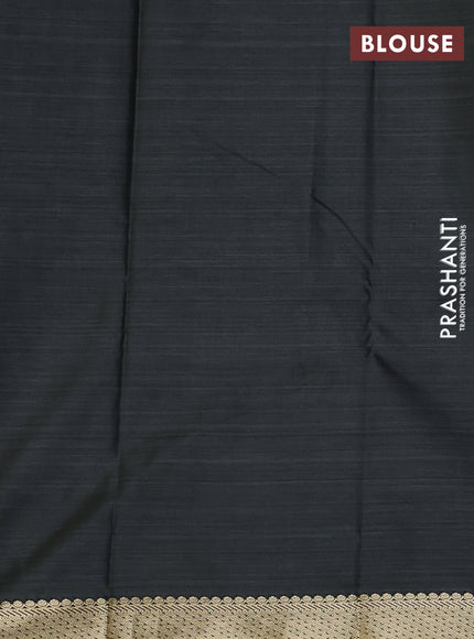 Bangalori silk saree grey with allover ikat weaves and zari woven border