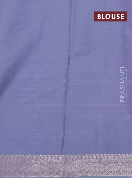 Bangalori silk saree pastel blue with allover ikat weaves and zari woven border
