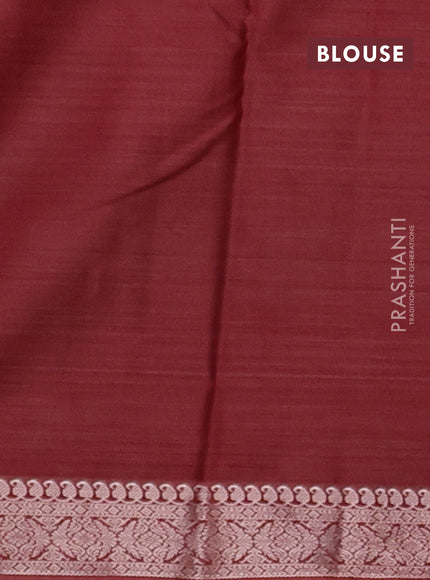 Bangalori silk saree red shade with allover ikat weaves and zari woven border