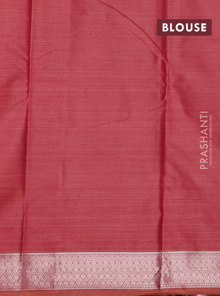 Bangalori silk saree red shade with allover ikat weaves and zari woven border